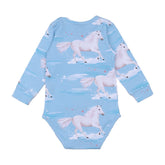 Long-sleeved bodysuit made of cotton (organic)